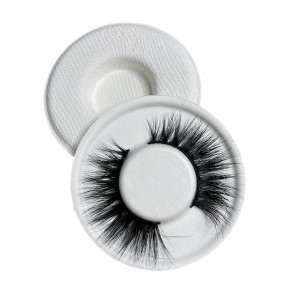 Biodegradable Sugarcane Pulp Molded Empty Tray Eyelashes Pulp Packaging Box Custom