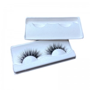 Biodegradable Sugarcane Pulp Molded Empty Tray Eyelashes Pulp Packaging Box Custom