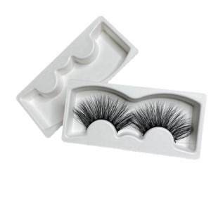 Biodegradable Sugarcane Pulp Molded Empty Tray Eyelashes Pulp Packaging Box Custom