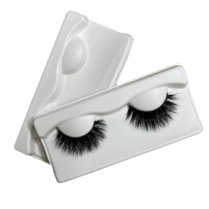 Biodegradable Sugarcane Pulp Molded Empty Tray Eyelashes Pulp Packaging Box Custom