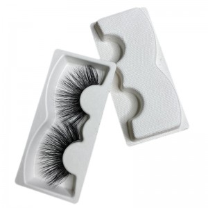 Biodegradable Sugarcane Pulp Molded Empty Tray Eyelashes Pulp Packaging Box Custom