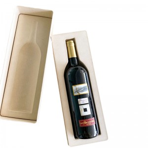 Sustainable Paper White Packaging Tray for Wine Bottles Disposable Bagasse Pulp Packaging Pulp Biodegradable Tray Insert